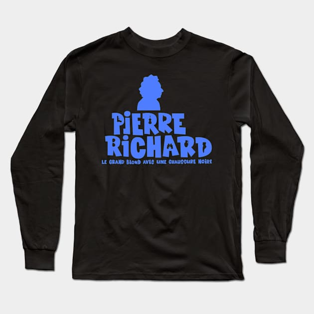 Pierre Richard - The Tall Blond Man with One Black Shoe Typo Design Long Sleeve T-Shirt by Boogosh